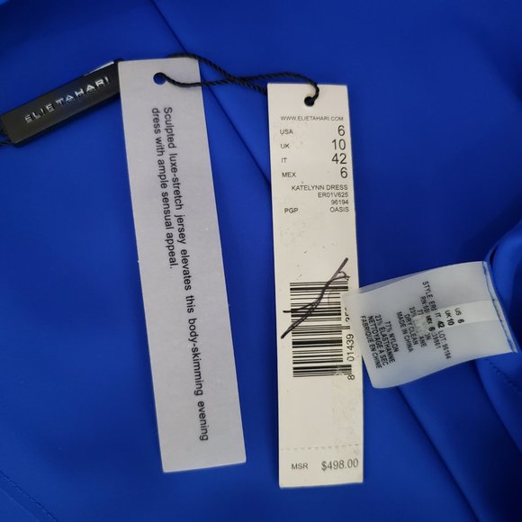 Elie Tahari Blue Katelynn Dress, Brand New with Tags - Picture 3 of 3